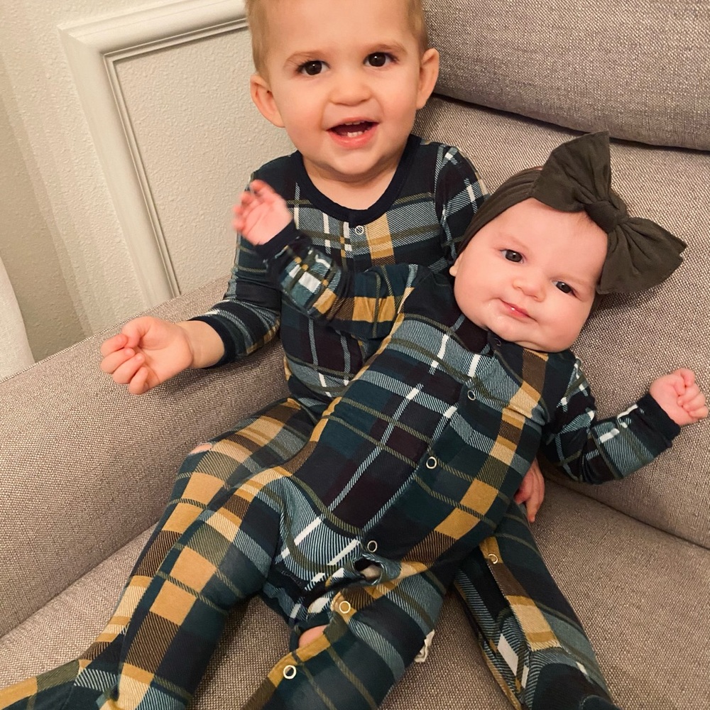 Kozi & Co Plaid Footie | Newborn | 0-3 months